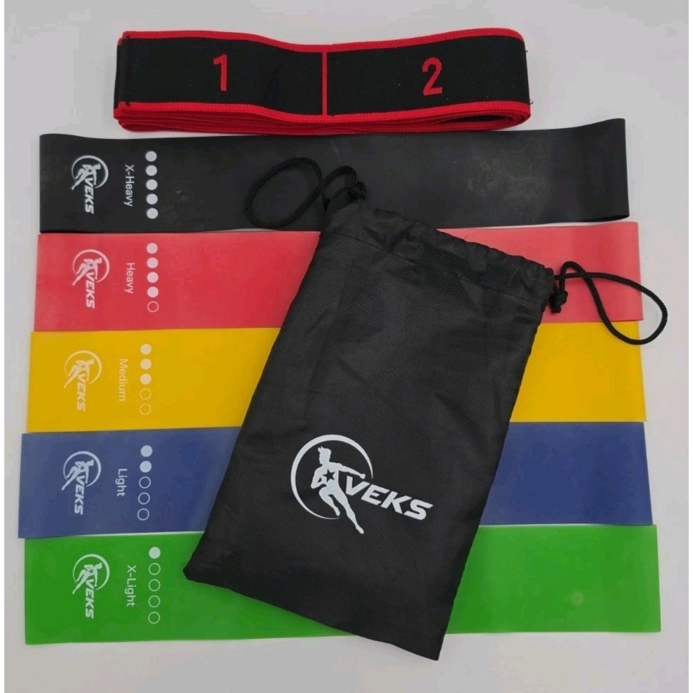 VEKS Resistance Bands Exercise Set / Workout Bands Resistance (7) Piece